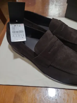 Mocasines Massimo Dutti Serraje Marrón Nuevos