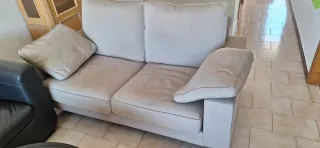 Sofá de 3 plazas en tela beige