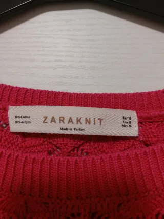 Jersey calado Zara M fucsia