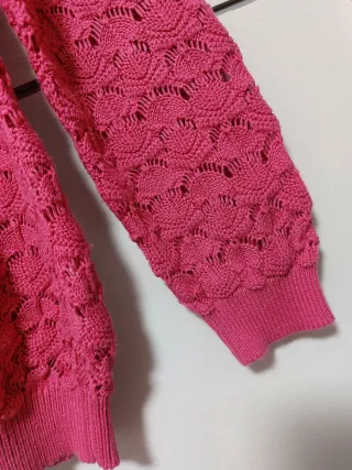 Jersey calado Zara M fucsia