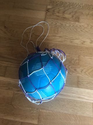 Red de baloncesto morada y blanca