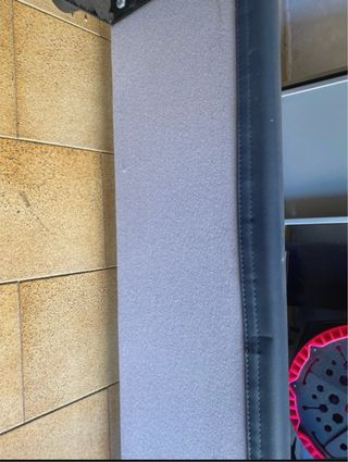 Struttura letto singolo blu e grigio