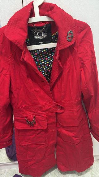 Gabardina roja talla S/M