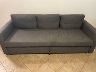 Divano letto 3 posti Ikea grigio scuro