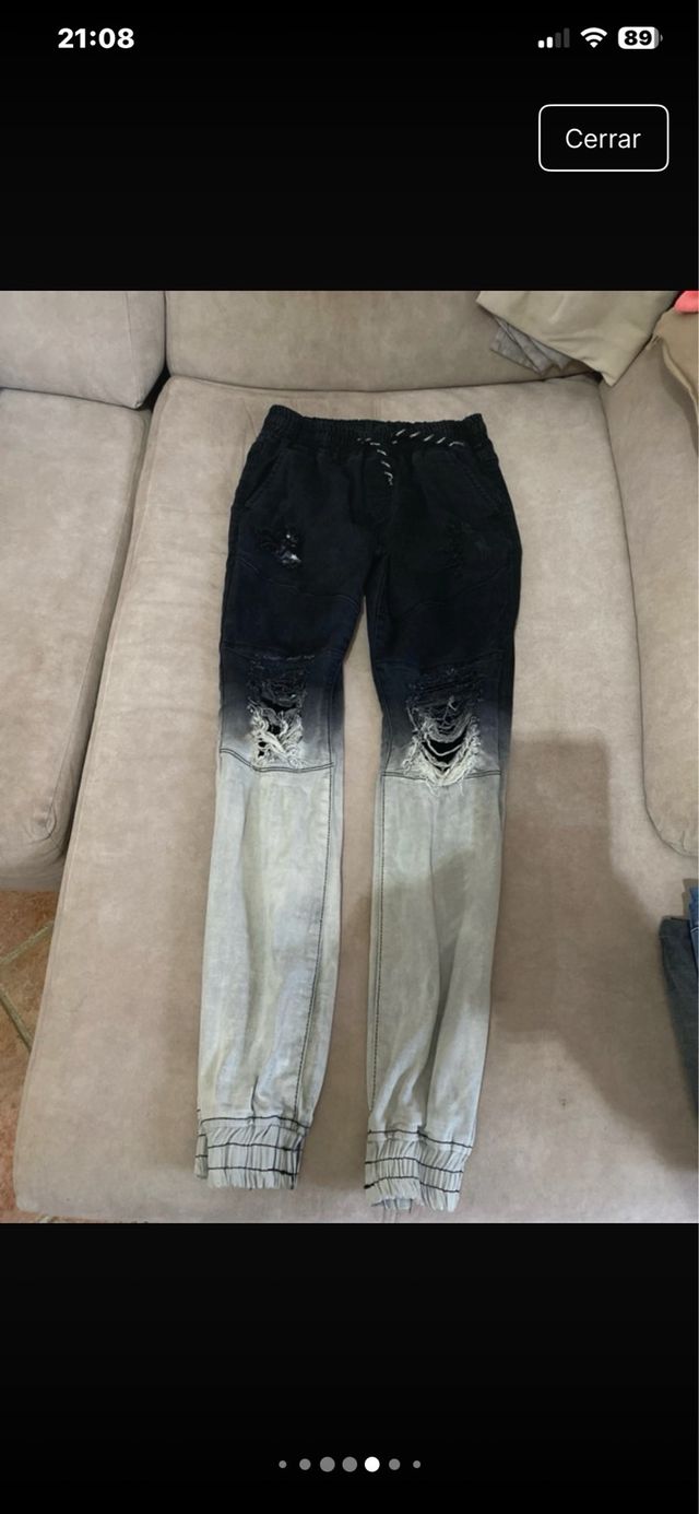 Lote 5 pantalones vaqueros y casuales tallas S/M