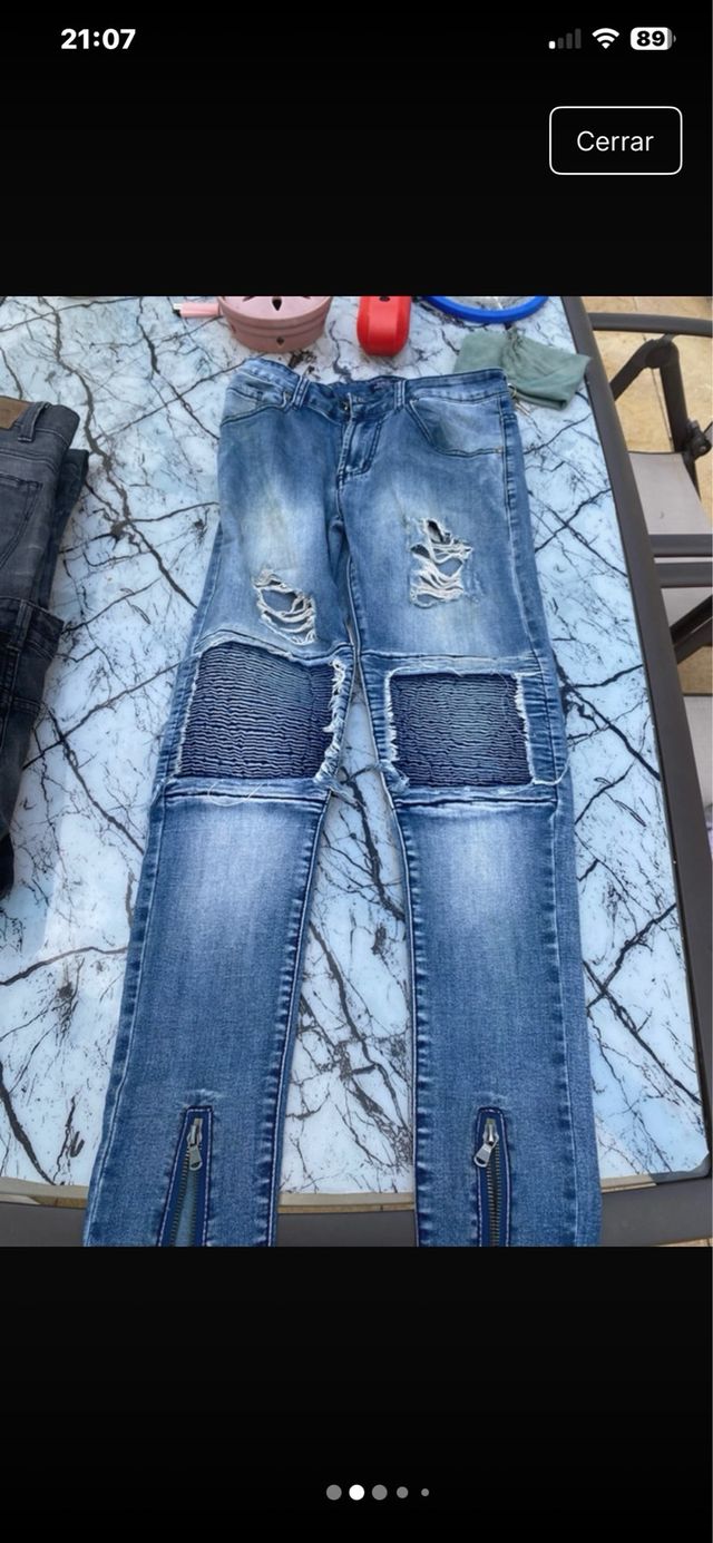 Lote 5 pantalones vaqueros y casuales tallas S/M