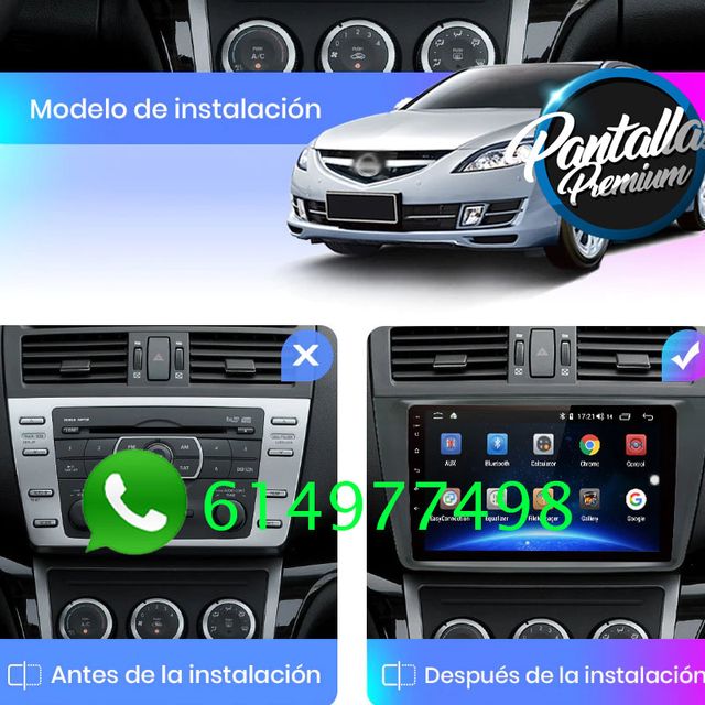 Radio Pantalla CARPLAY GPS USB para Mazda 6