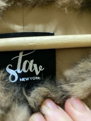 Abrigo de piel estampado