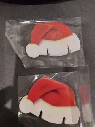 Gorro Papá Noel para poner en los vasos