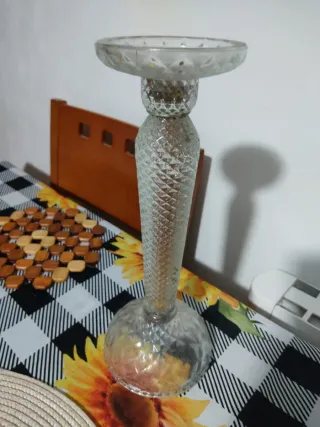 Candelabro de cristal tallado