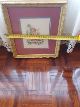 Cuadro Letra L Marco Dorado