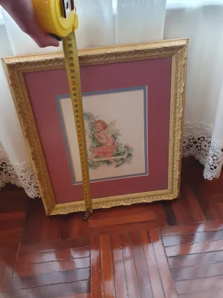 Cuadro Letra L Marco Dorado