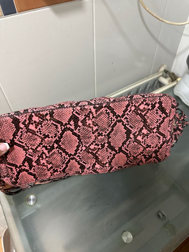 Bolso Tous Original Rosa Piel Serpiente