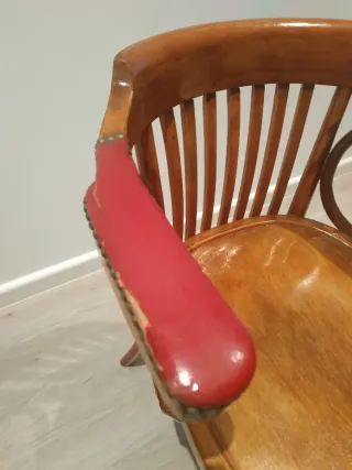 Sillas Vintage Madera y Cuero