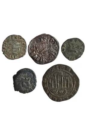 Lote 5 Monedas Medievales
