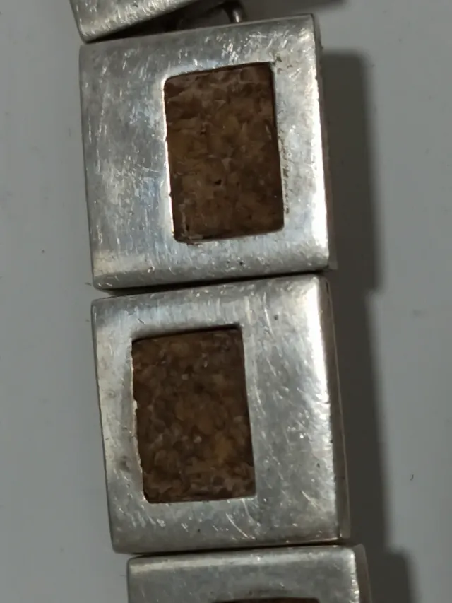 Bracciale in Argento Massiccio 925 Quadrati 18 cm