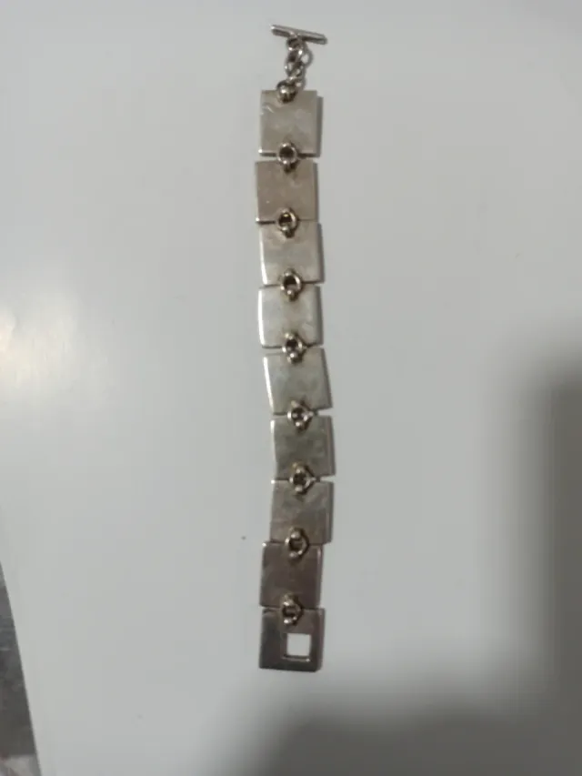 Bracciale in Argento Massiccio 925 Quadrati 18 cm
