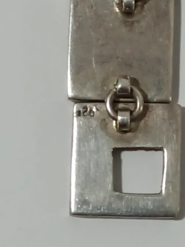 Bracciale in Argento Massiccio 925 Quadrati 18 cm