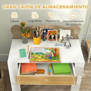 Escritorio y Silla Infantil Osito