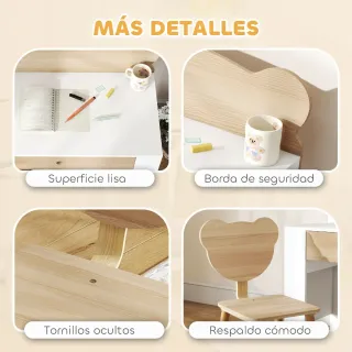 Escritorio y Silla Infantil Osito