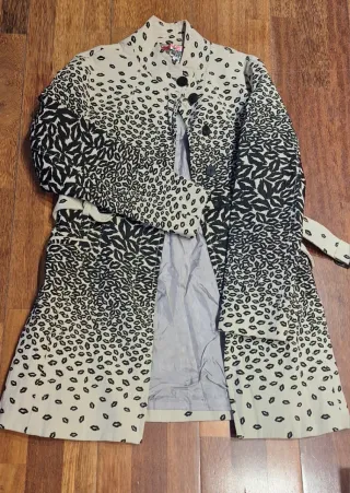 Chaqueta Desigual T48 Beige/Negra