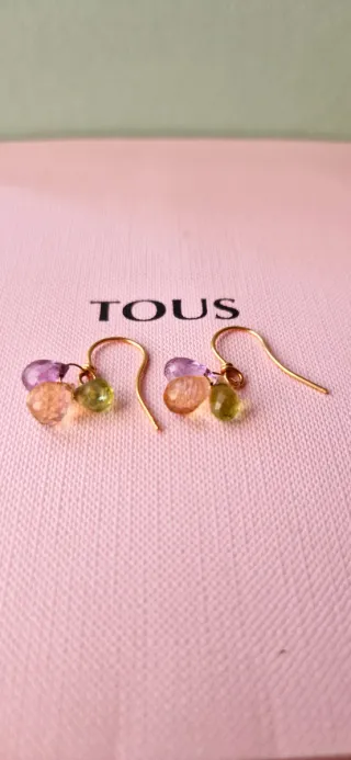 Pendientes tous oro y gemas