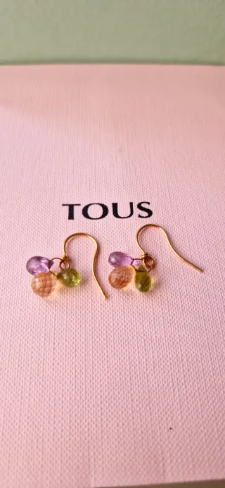 Pendientes tous oro y gemas