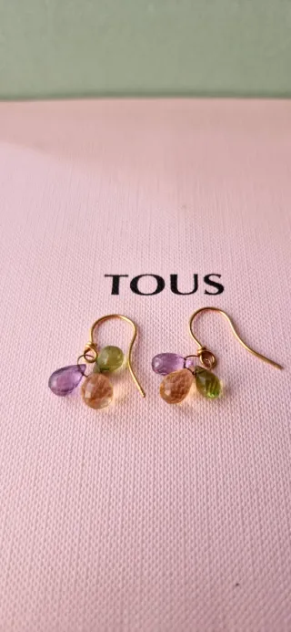 Pendientes tous oro y gemas
