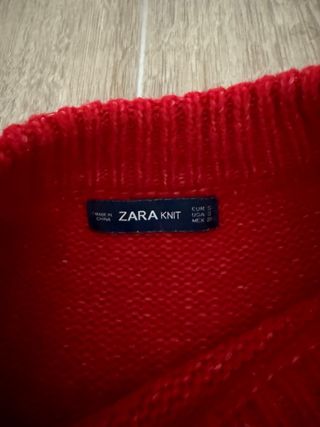 Jersey punto rojo oversize Zara