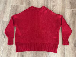 Jersey punto rojo oversize Zara