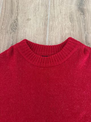 Jersey punto rojo oversize Zara