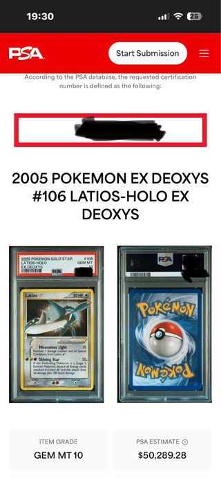 Carta Pokémon Latios Holo EX Deoxys 2005