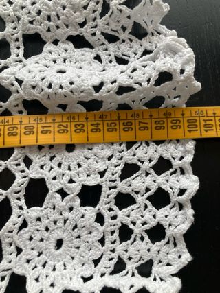 Tapete ganchillo redondo mantel de crochet blanco