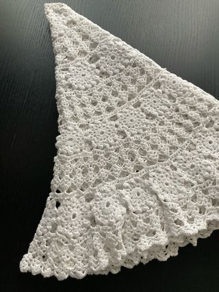 Tapete ganchillo redondo mantel de crochet blanco