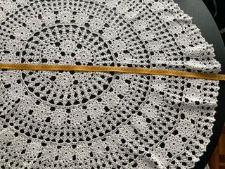 Tapete ganchillo redondo mantel de crochet blanco