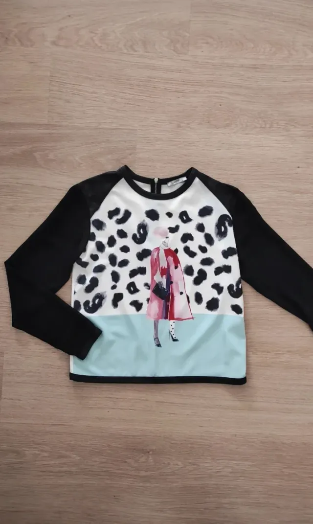 Blusa Zara Estampada Mujer