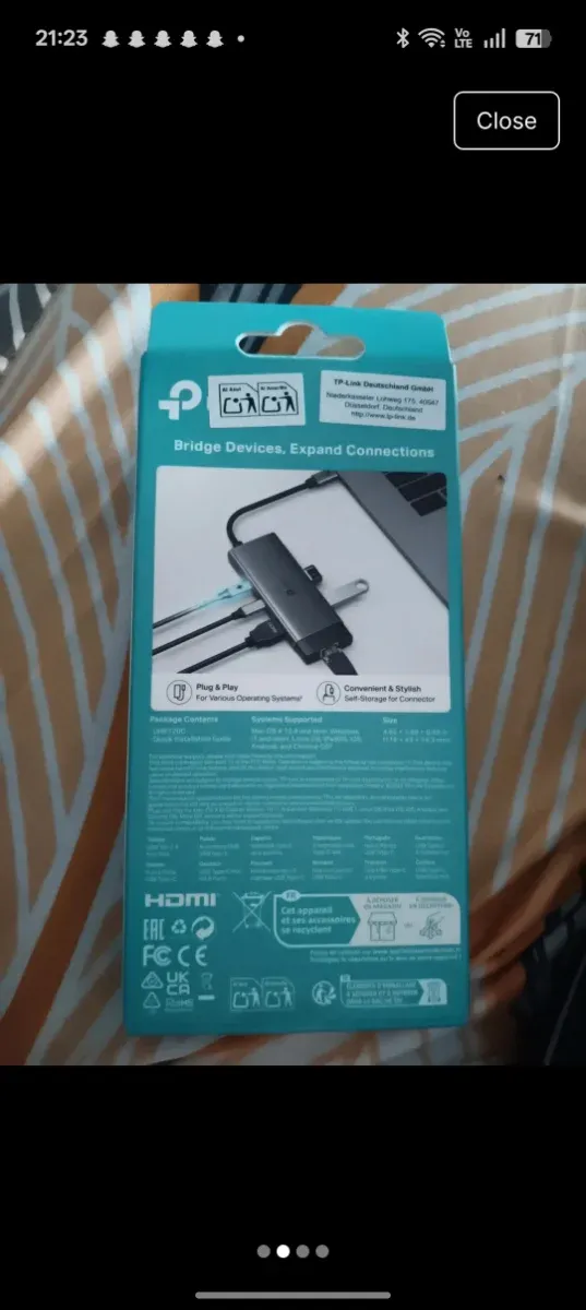 TP-Link USB-C 6-in-1 Hub 4K HDMI PD RJ45