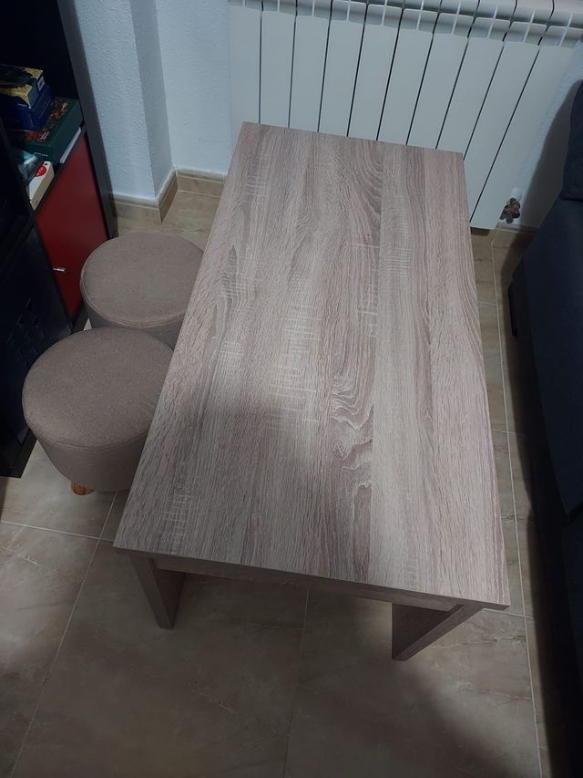 Mesa de centro elevable madera