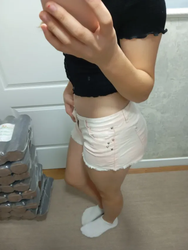 Vaqueros cortos Bershka rosas