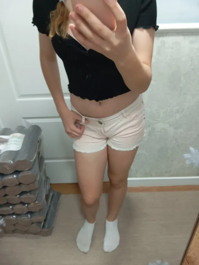 Vaqueros cortos Bershka rosas