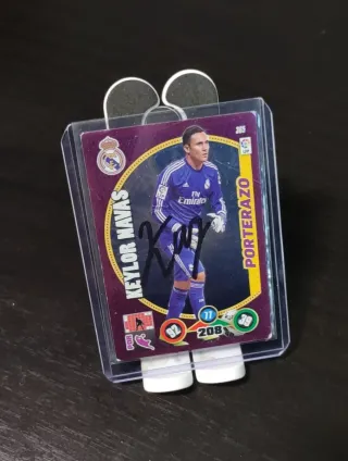 Cromo Keylor Navas firmado