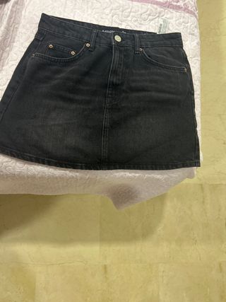 Falda vaquera negra
