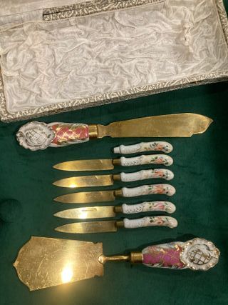 Posate vintage Uchatius Bronce dipinte a mano