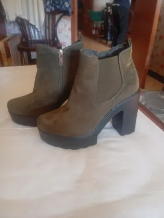 Botines verdes de plataforma