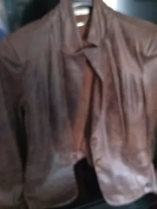 Giacca donna similpelle marrone nuova