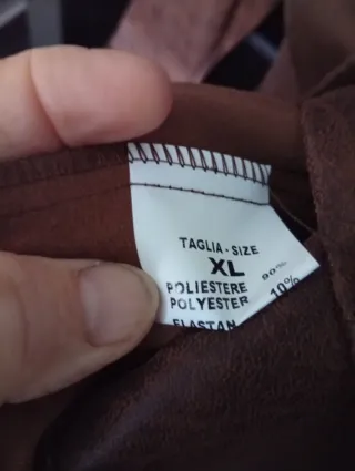 Giacca donna similpelle marrone nuova