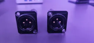 Adaptadores XLR Macho a Hembra Negro