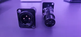 Adaptadores XLR Macho a Hembra Negro