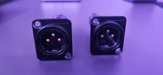 Adaptadores XLR Macho a Hembra Negro