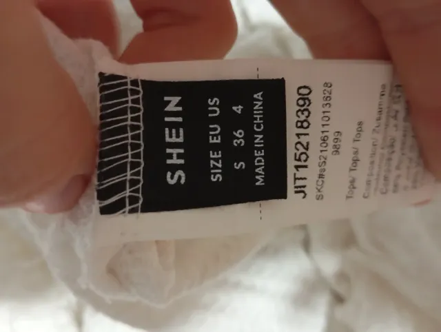 Top Shein Blanco Talla XS